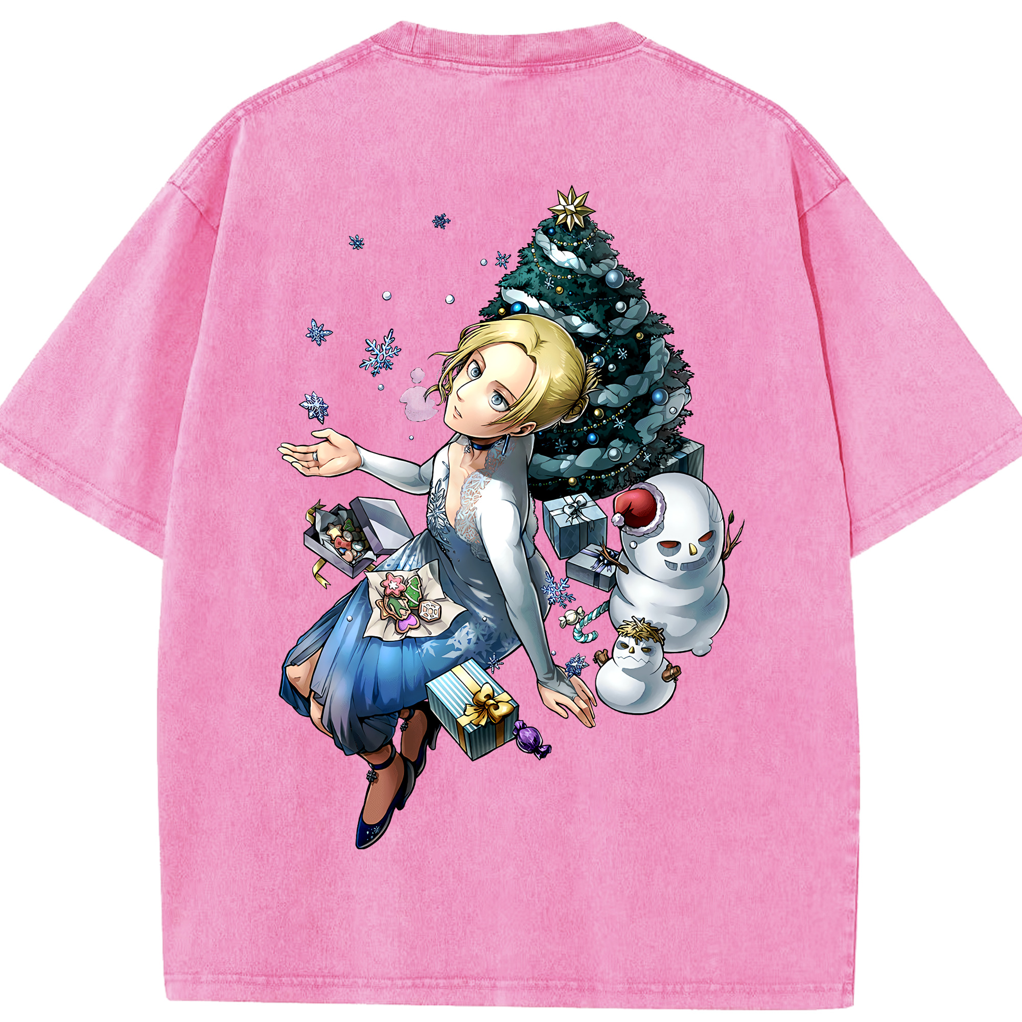 （画像用） 進撃の巨人 アニ・レオンハート Attack on Titan Annie Leonhart 綿100% ヴィンテージ風 半袖Tシャツ（背面プリント）